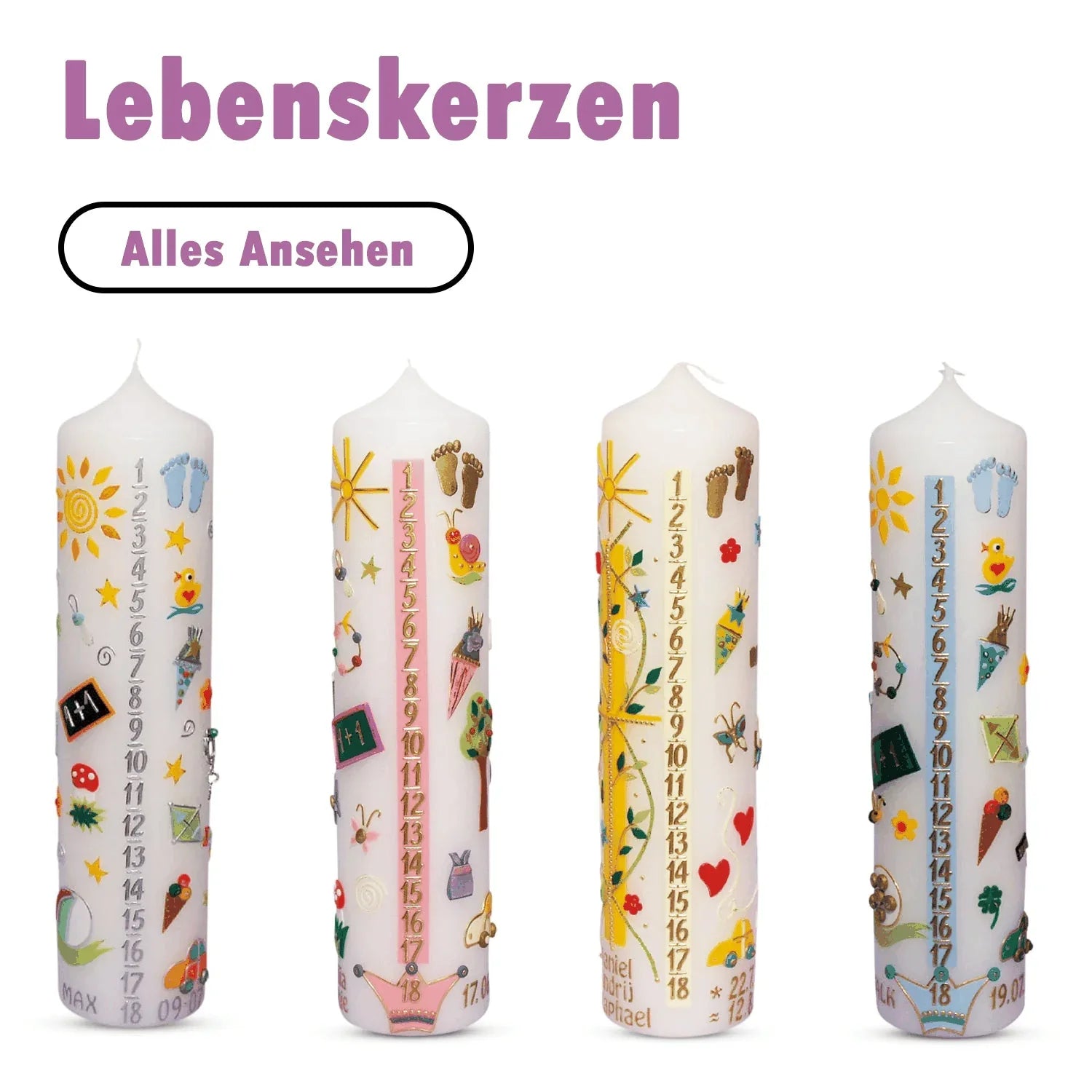 Lebenskerze Jungen - WikaKerzen