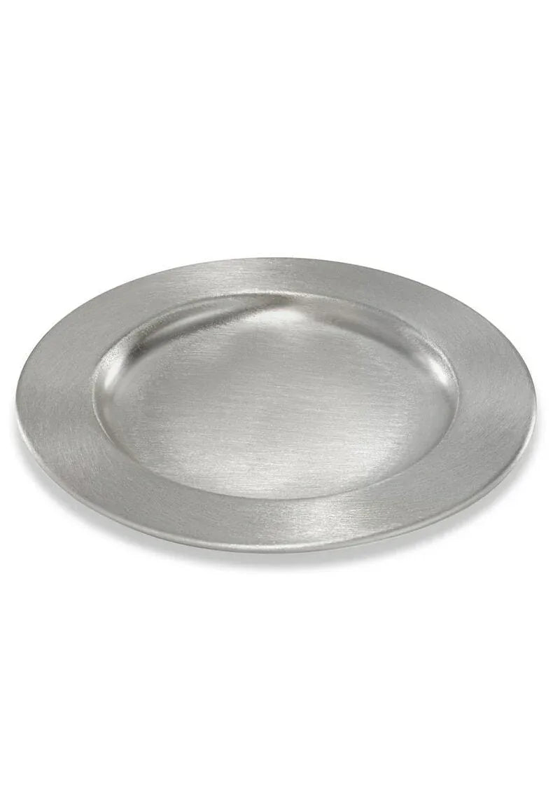 Kerzenteller silberfarben, D 14cm - WikaKerzen