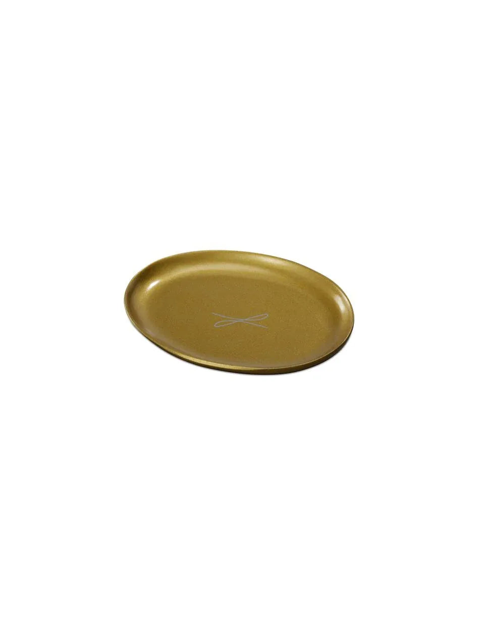 Kerzenteller goldfarben, oval 7 x 9cm - WikaKerzen