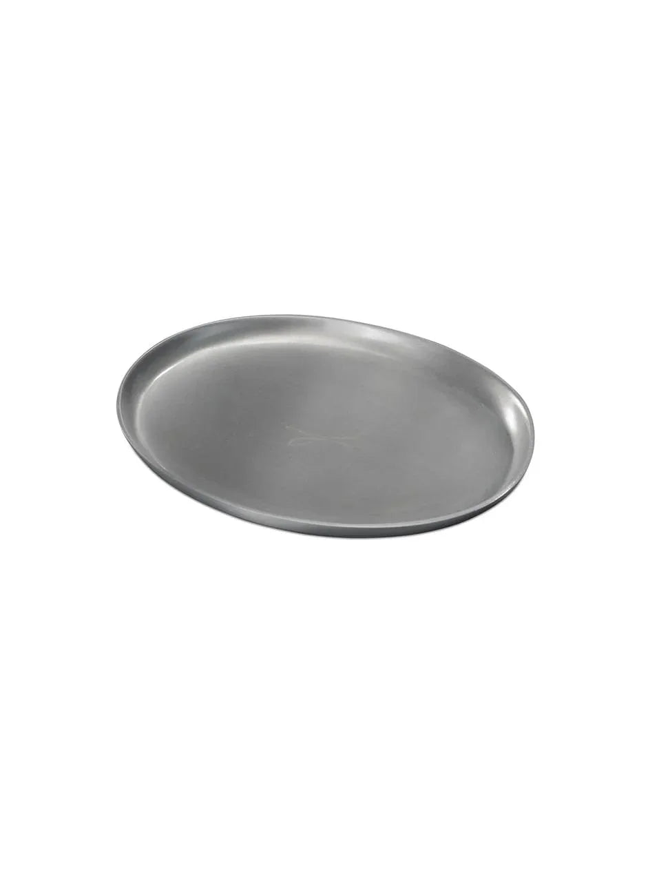 Kerzenteller silberfarben, oval 9 x 12cm - WikaKerzen