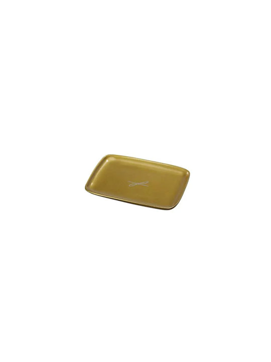 Kerzenteller goldfarben, eckig 7 x 10cm - WikaKerzen