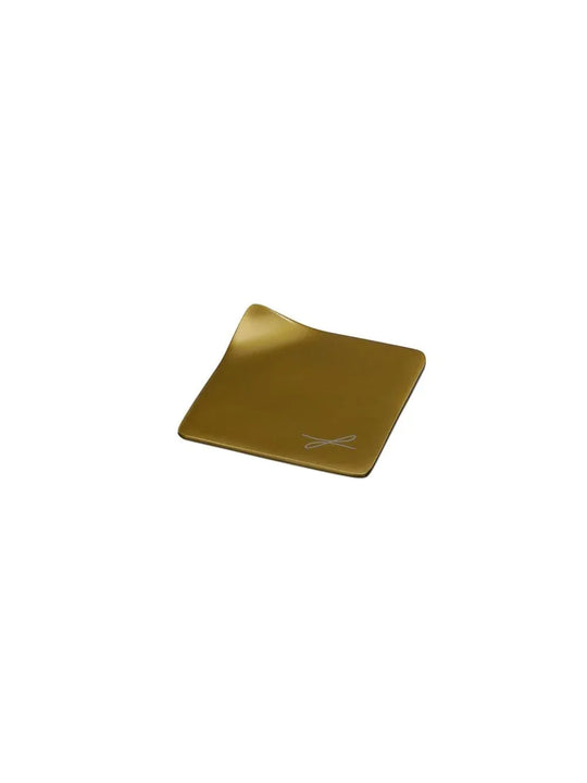 Kerzenteller goldfarben eckig, 8,5 x 8,5cm - WikaKerzen
