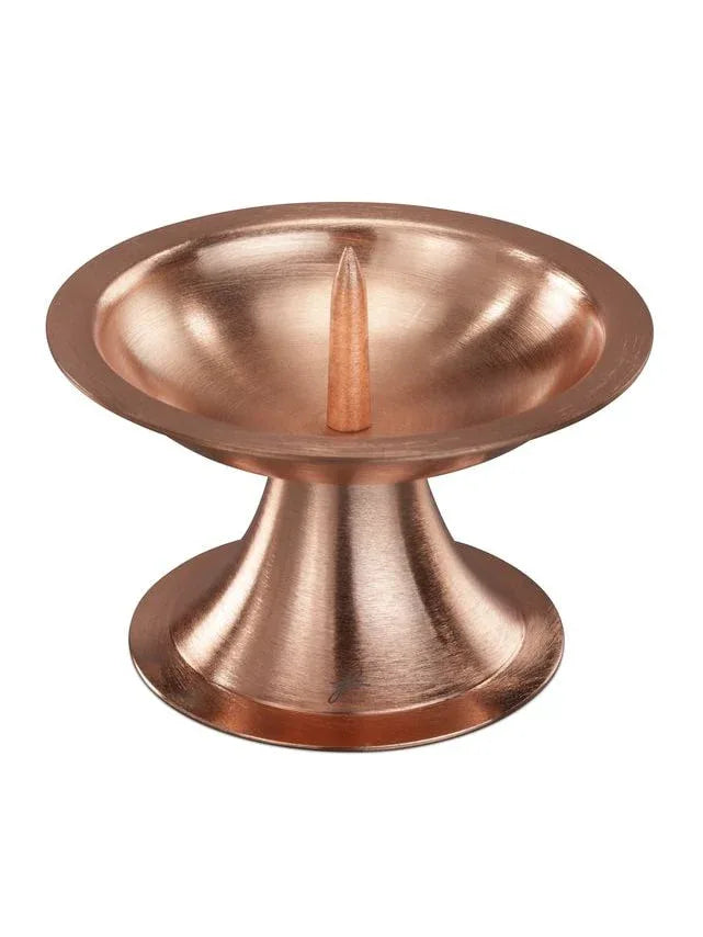 Kerzenleuchter rotgoldfarben, D 9cm - WikaKerzen