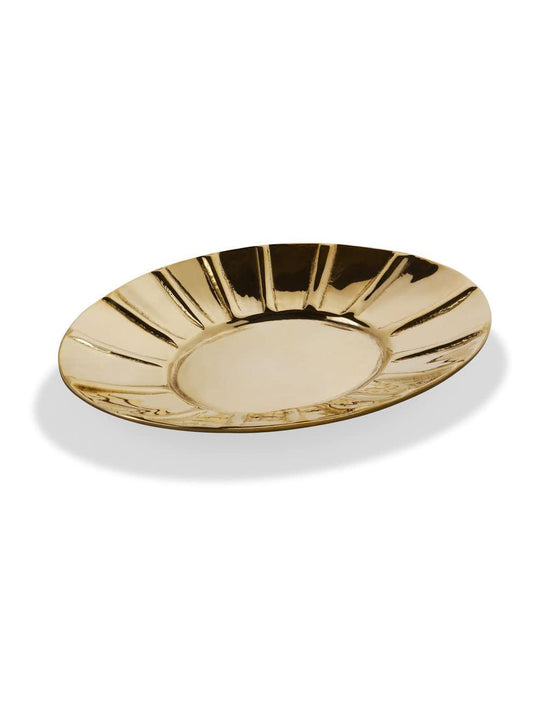 Kerzenteller goldfarben, 95 x 160mm - WikaKerzen