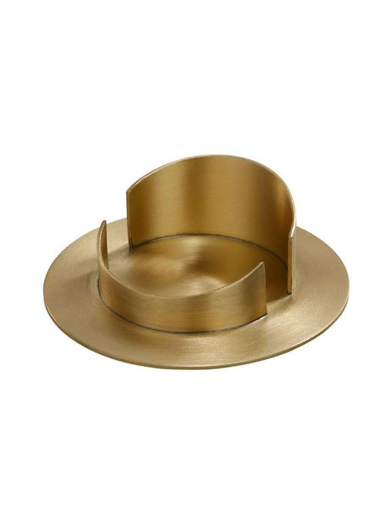 Kerzenleuchter goldfarben mit schlitz für Kerzen D 6cm - WikaKerzen