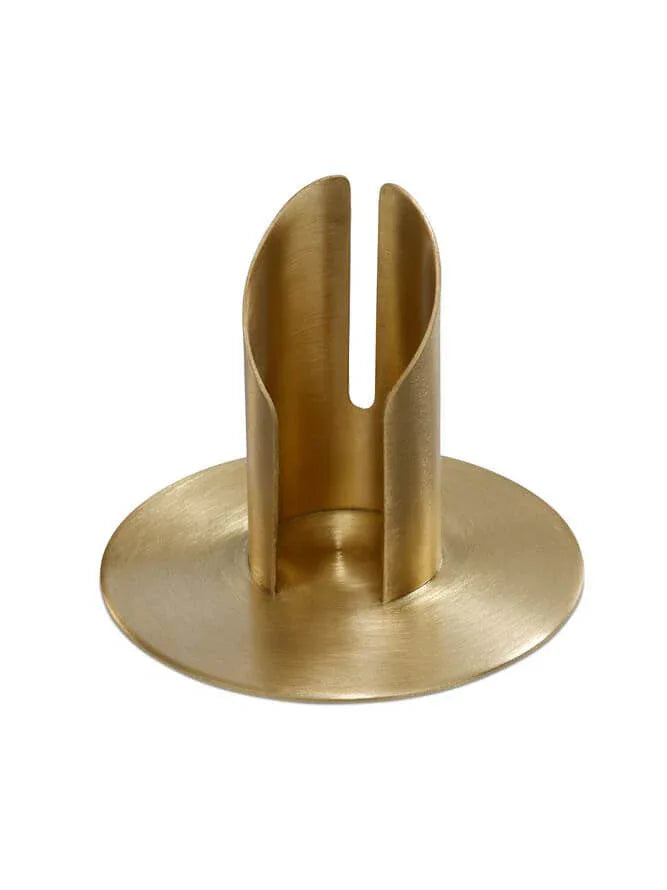 Kerzenleuchter goldfarben mit schlitz für Kerzen D 3cm - WikaKerzen