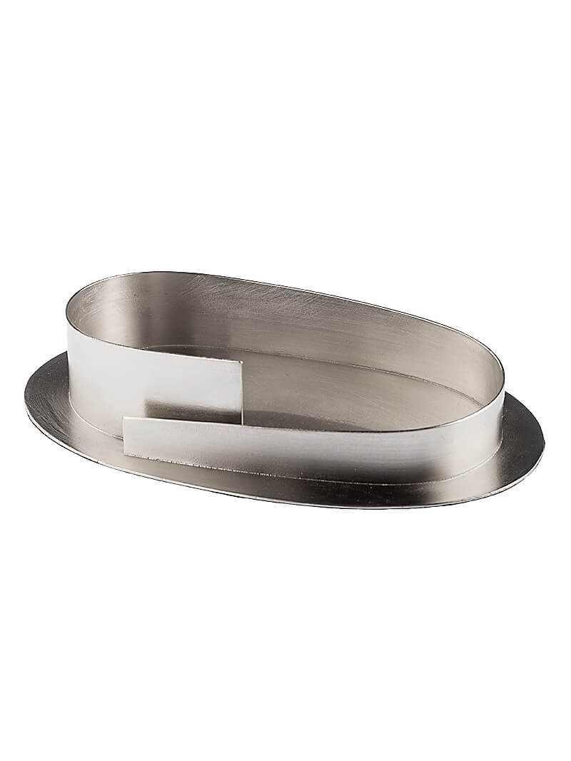 Kerzenleuchter für Ovalkerzen 7 x 14 cm Silber - WikaKerzen