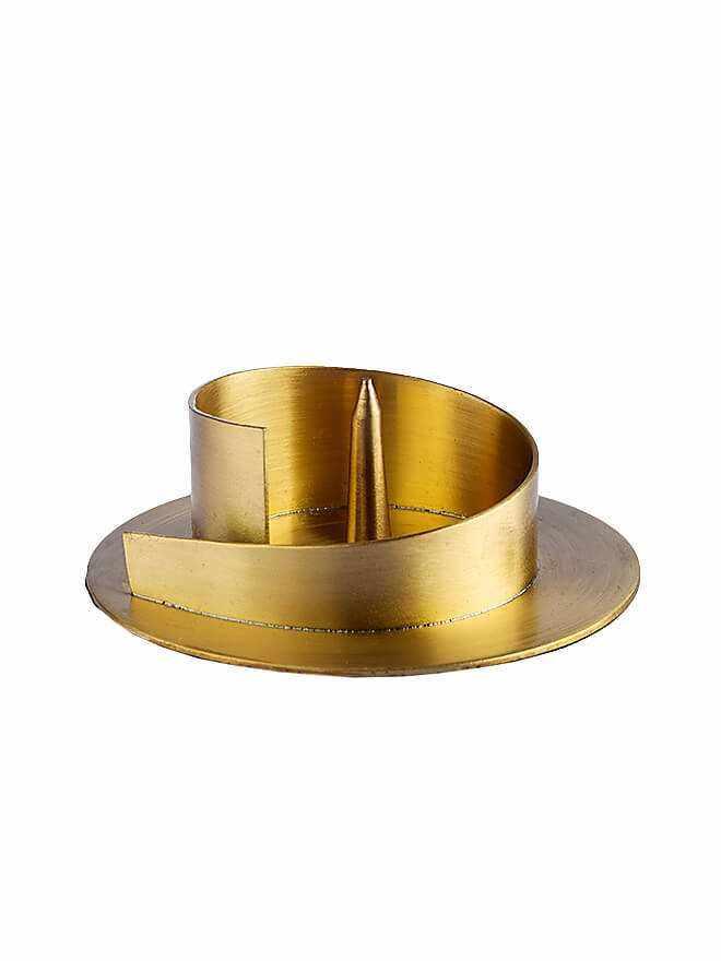 Kerzenleuchter Gold für Kerzen Ø 4 bis 8cm - WikaKerzen