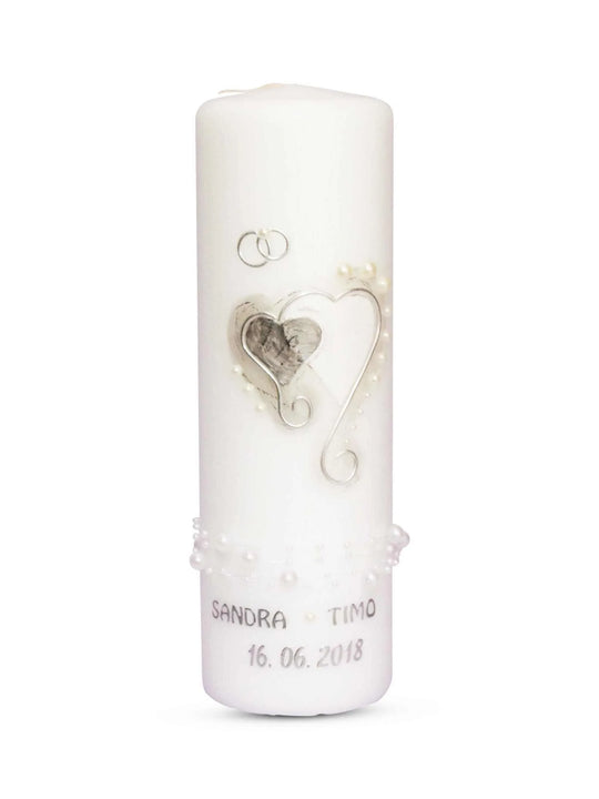 Hochzeitskerze Perlenhochzeit - WikaKerzen