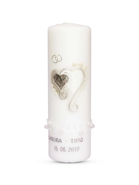Hochzeitskerze Perlenhochzeit - WikaKerzen