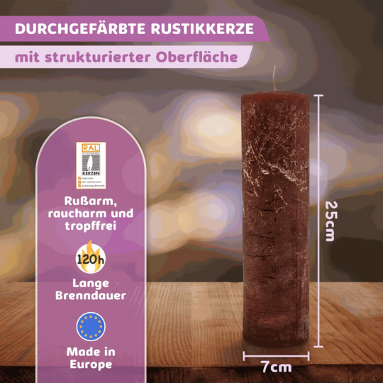 Rustic Stumpenkerze-Rohling - Zur Deko oder zum Basteln - WikaKerzen