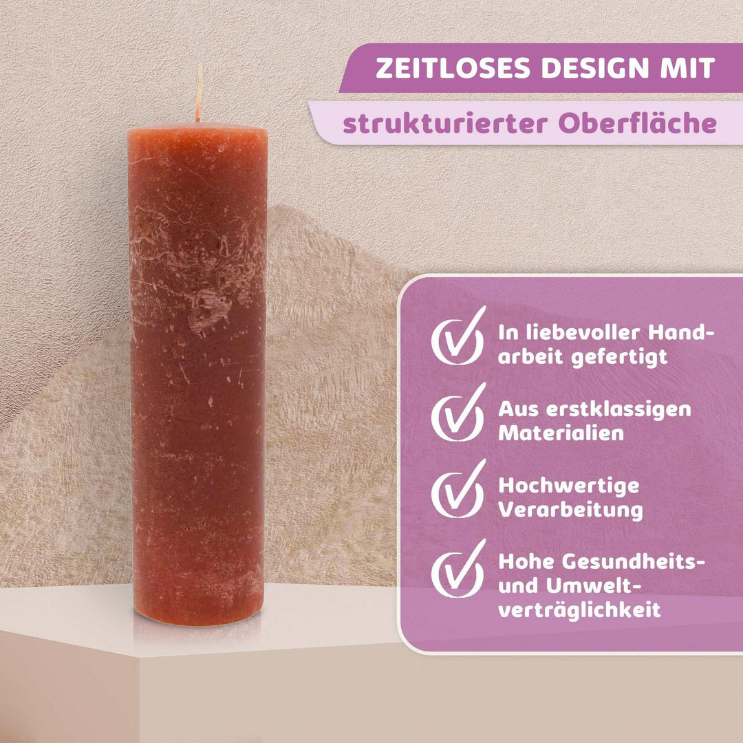 Rustic Stumpenkerze-Rohling - Zur Deko oder zum Basteln - WikaKerzen