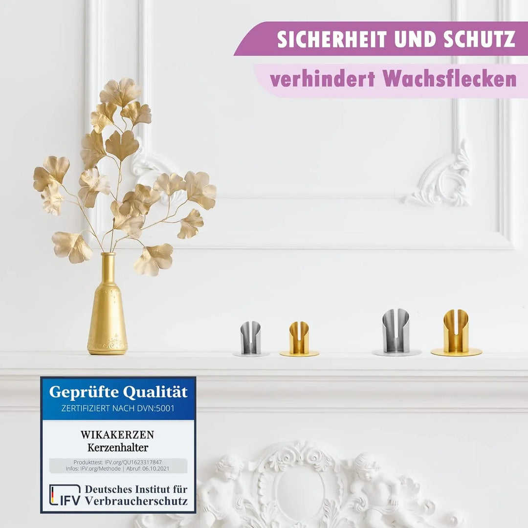 Kerzenhalter in Silber & Gold für besondere Anlässe - WikaKerzen