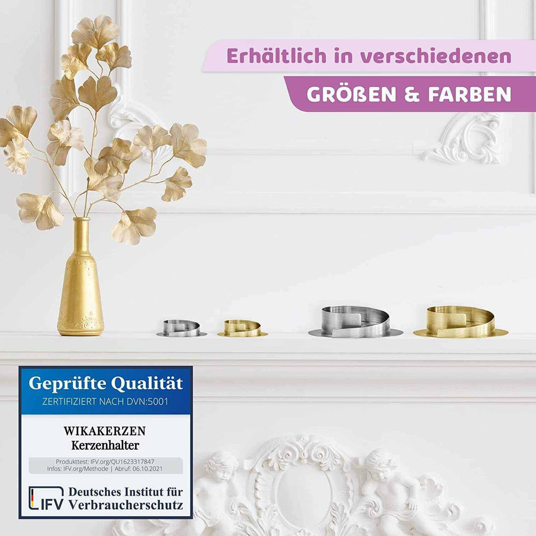 Kerzenleuchter für Kerzen - Kerzenständer in Gold & Silber - WikaKerzen