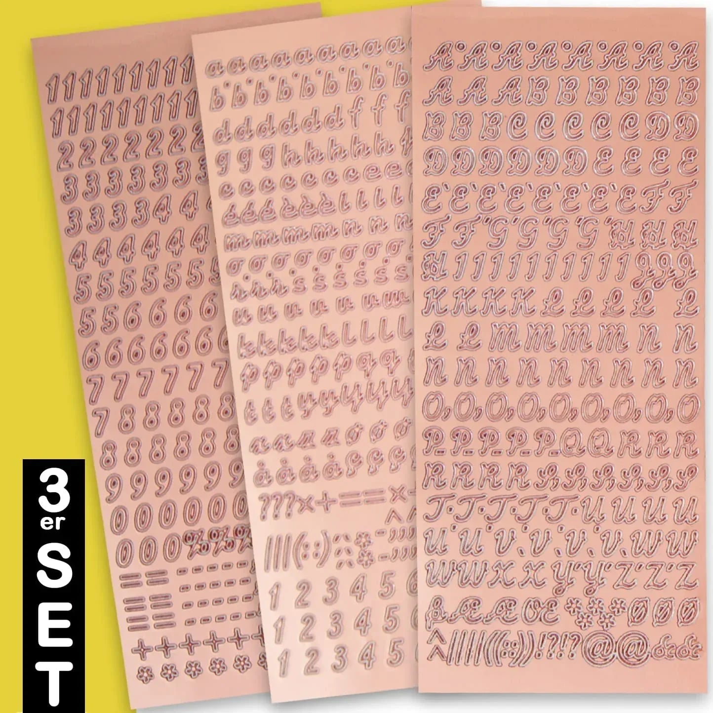 Buchstaben-Set Zum Beschriften (Kupfer,Schräg) - WikaKerzen