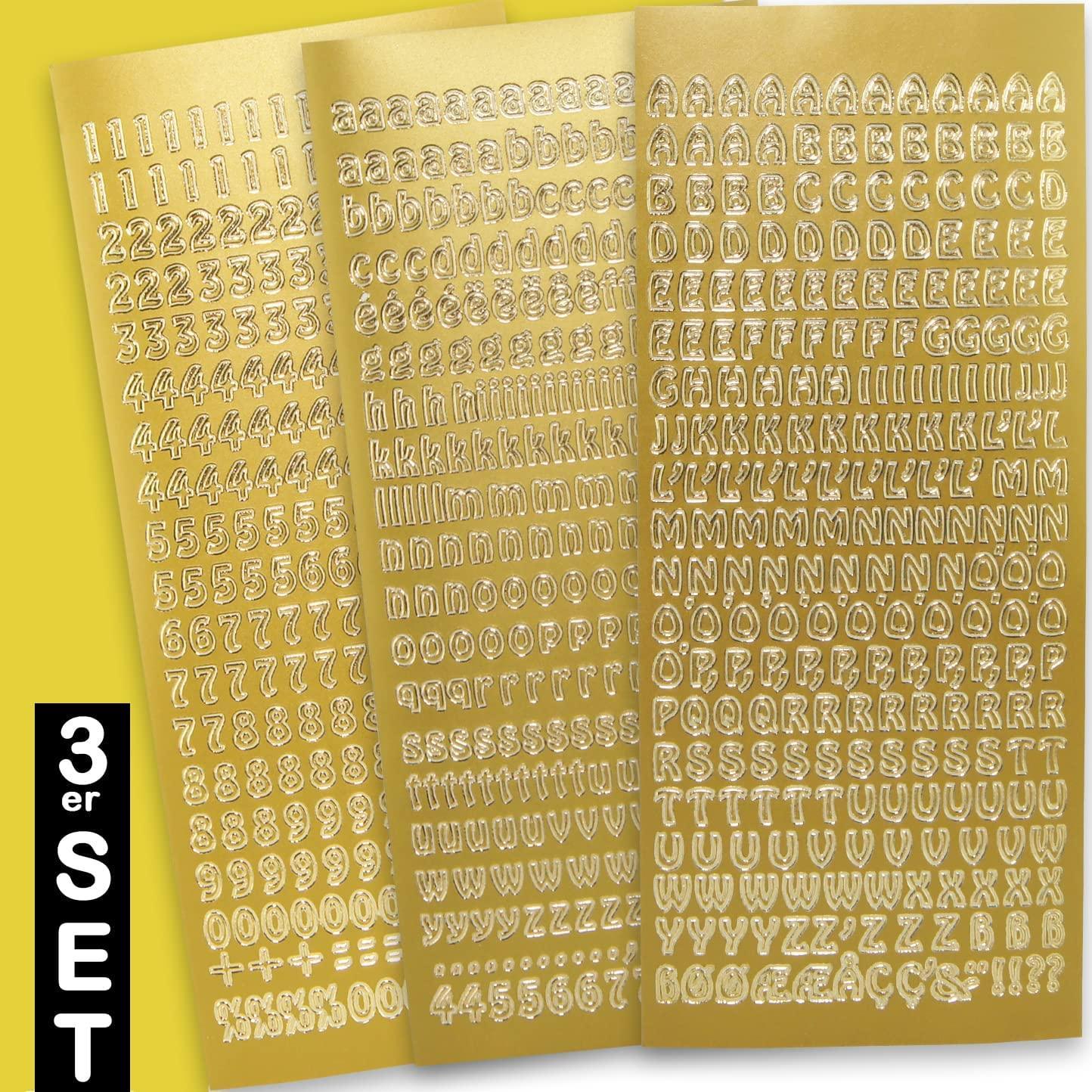 Buchstaben-Set Zum Beschriften (Gold,Gerade) - WikaKerzen