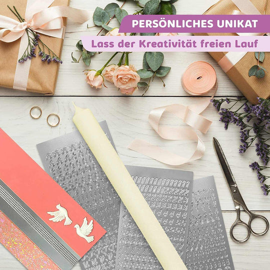 Taufkerze selber Machen Set (Rosa,40x4cm,Creme) - WikaKerzen