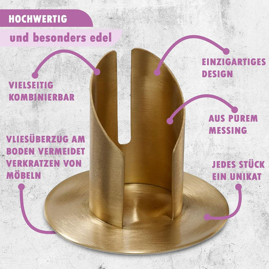 Kerzenhalter in Silber & Gold für besondere Anlässe - WikaKerzen