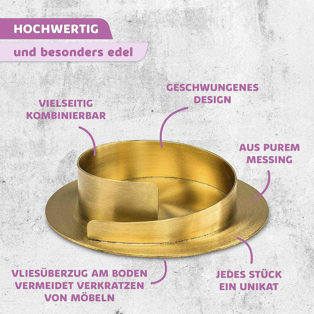 Kerzenleuchter für Kerzen - Kerzenständer in Gold & Silber - WikaKerzen