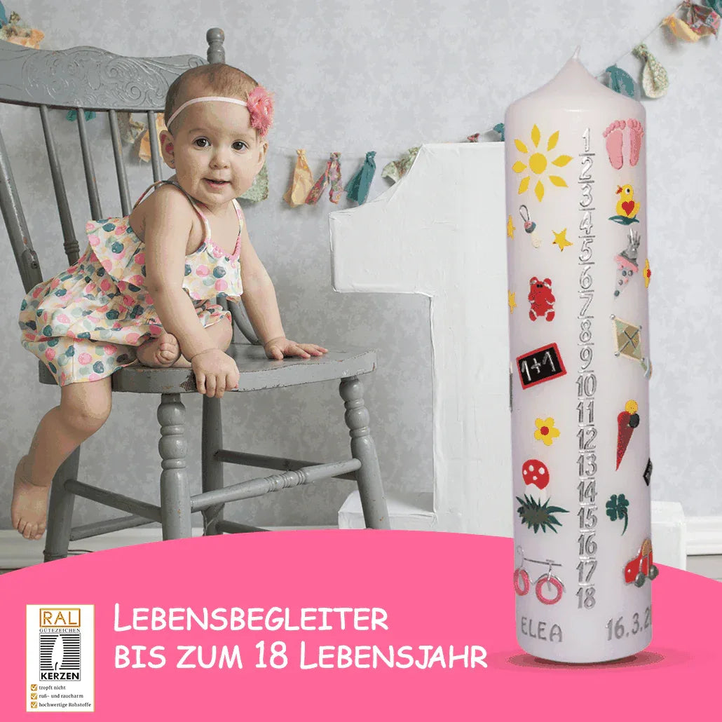 Lebenslicht, Geburtskerze, Lebenskerze Nr. 5 - WikaKerzen