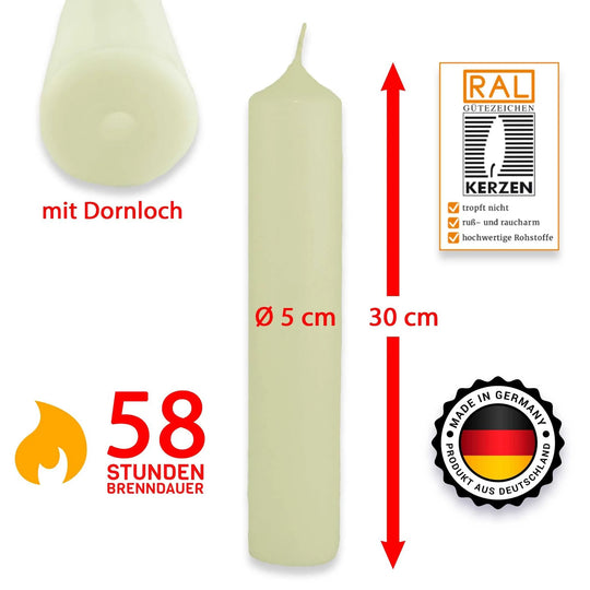 Stumpenkerze-Rohling Blanko ideal zum Basteln und Verzieren - WikaKerzen