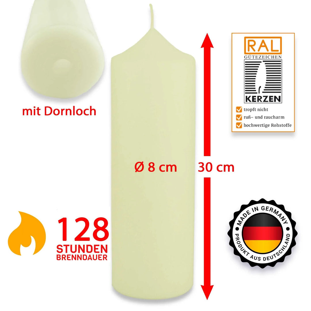 Stumpenkerze-Rohling Blanko ideal zum Basteln und Verzieren - WikaKerzen