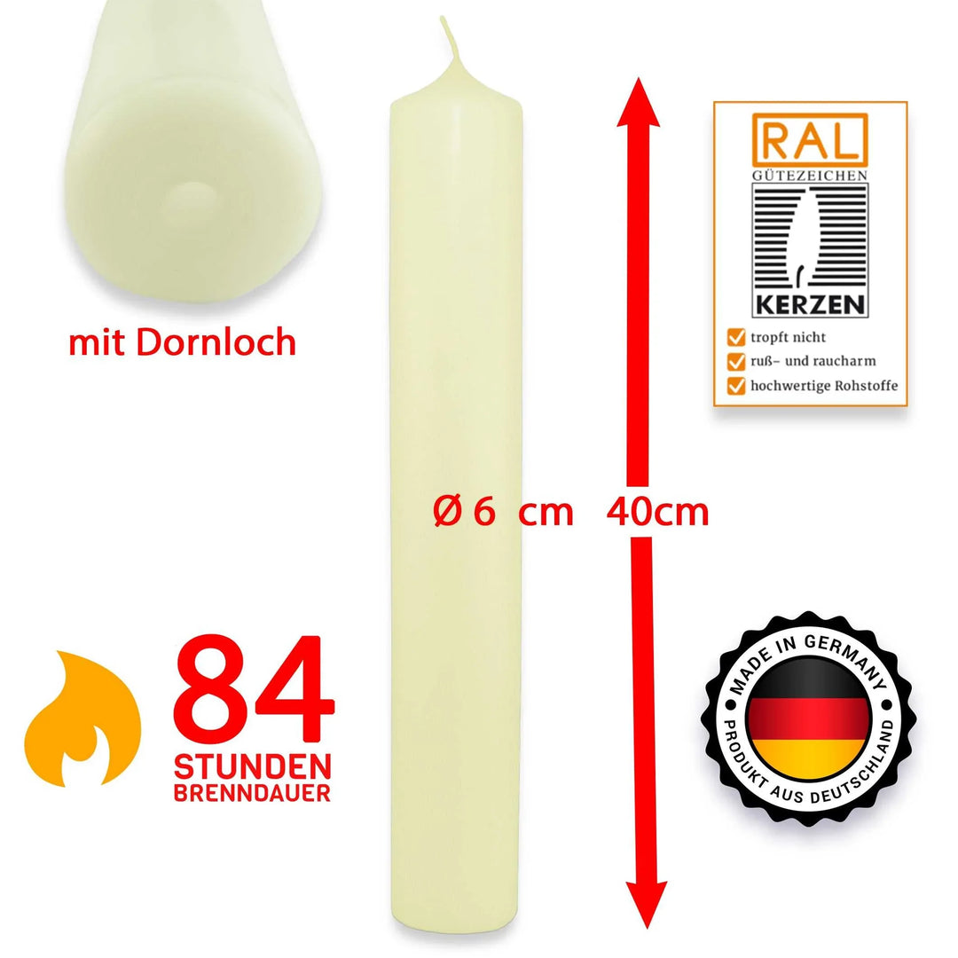 Stumpenkerze-Rohling Blanko ideal zum Basteln und Verzieren - WikaKerzen