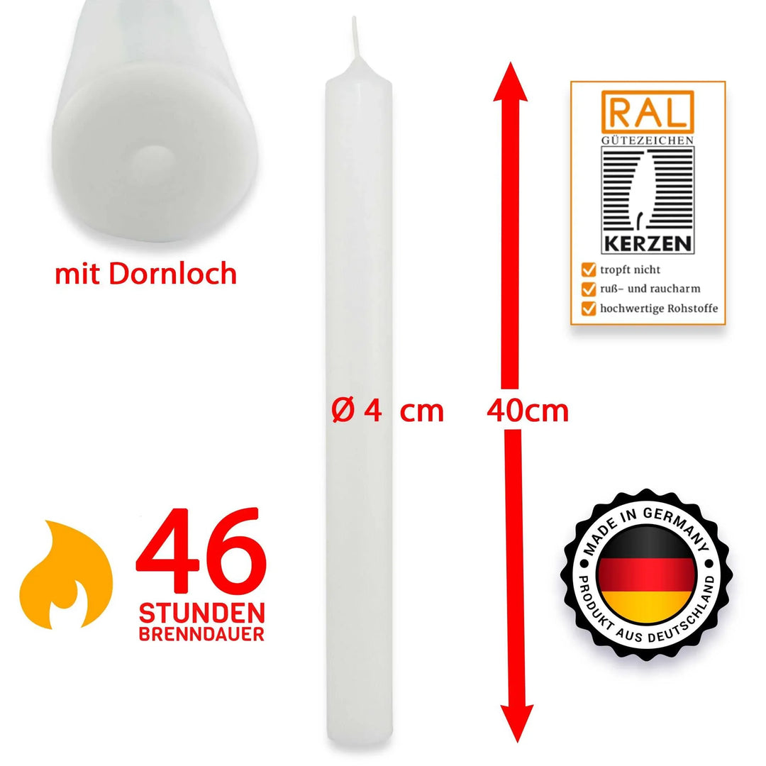 Stumpenkerze-Rohling Blanko ideal zum Basteln und Verzieren - WikaKerzen
