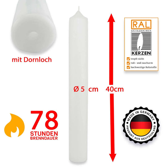 Stumpenkerze-Rohling Blanko ideal zum Basteln und Verzieren - WikaKerzen