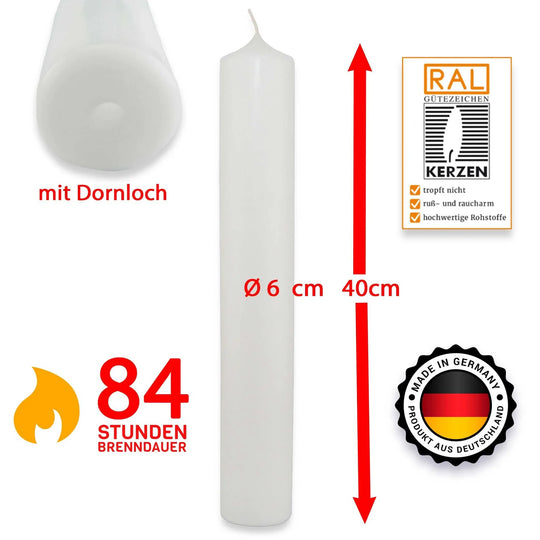 Stumpenkerze-Rohling Blanko ideal zum Basteln und Verzieren - WikaKerzen