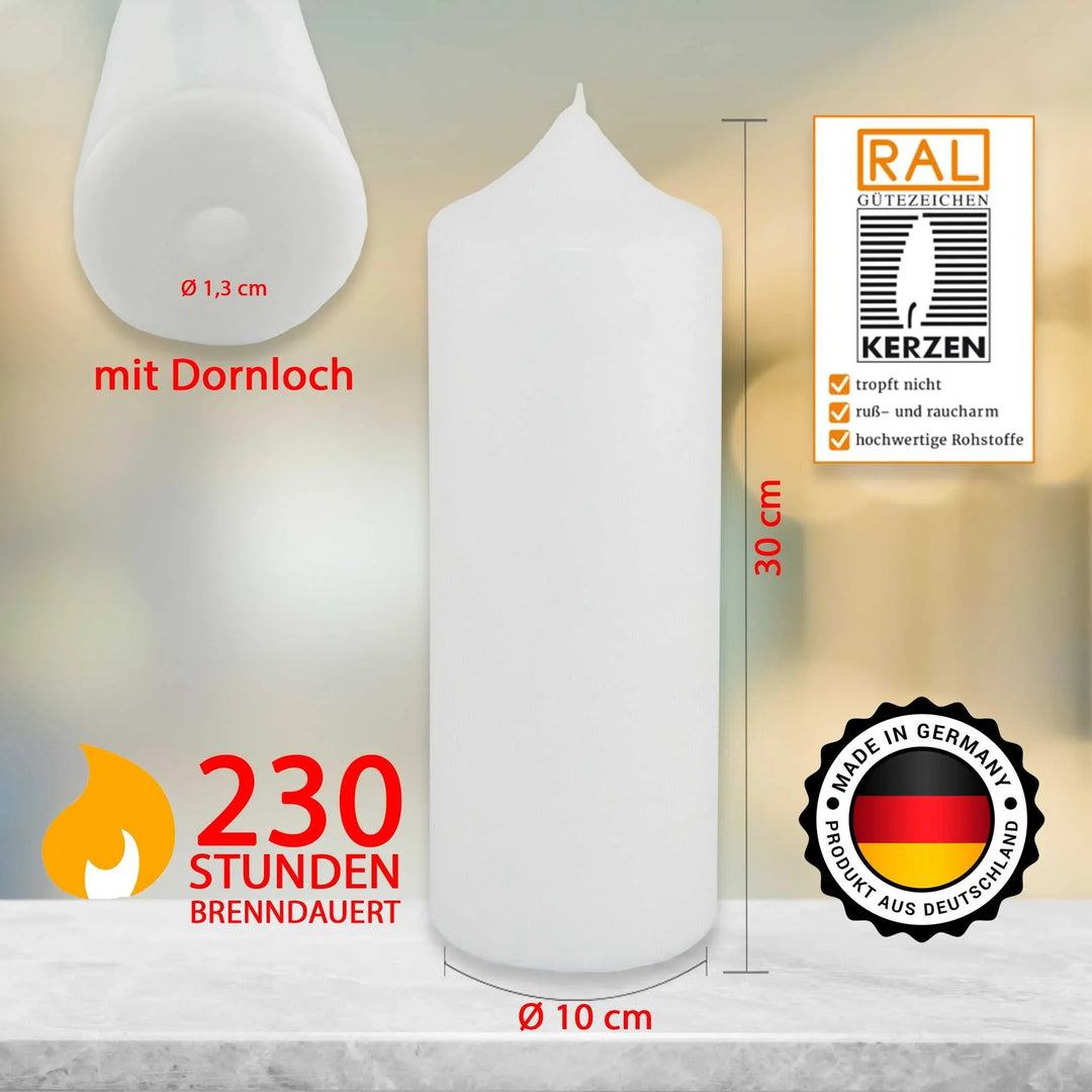 Stumpenkerze-Rohling Blanko ideal zum Basteln und Verzieren - WikaKerzen