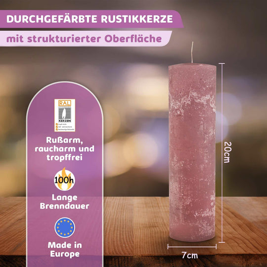 Rustic Stumpenkerze-Rohling - Zur Deko oder zum Basteln - WikaKerzen