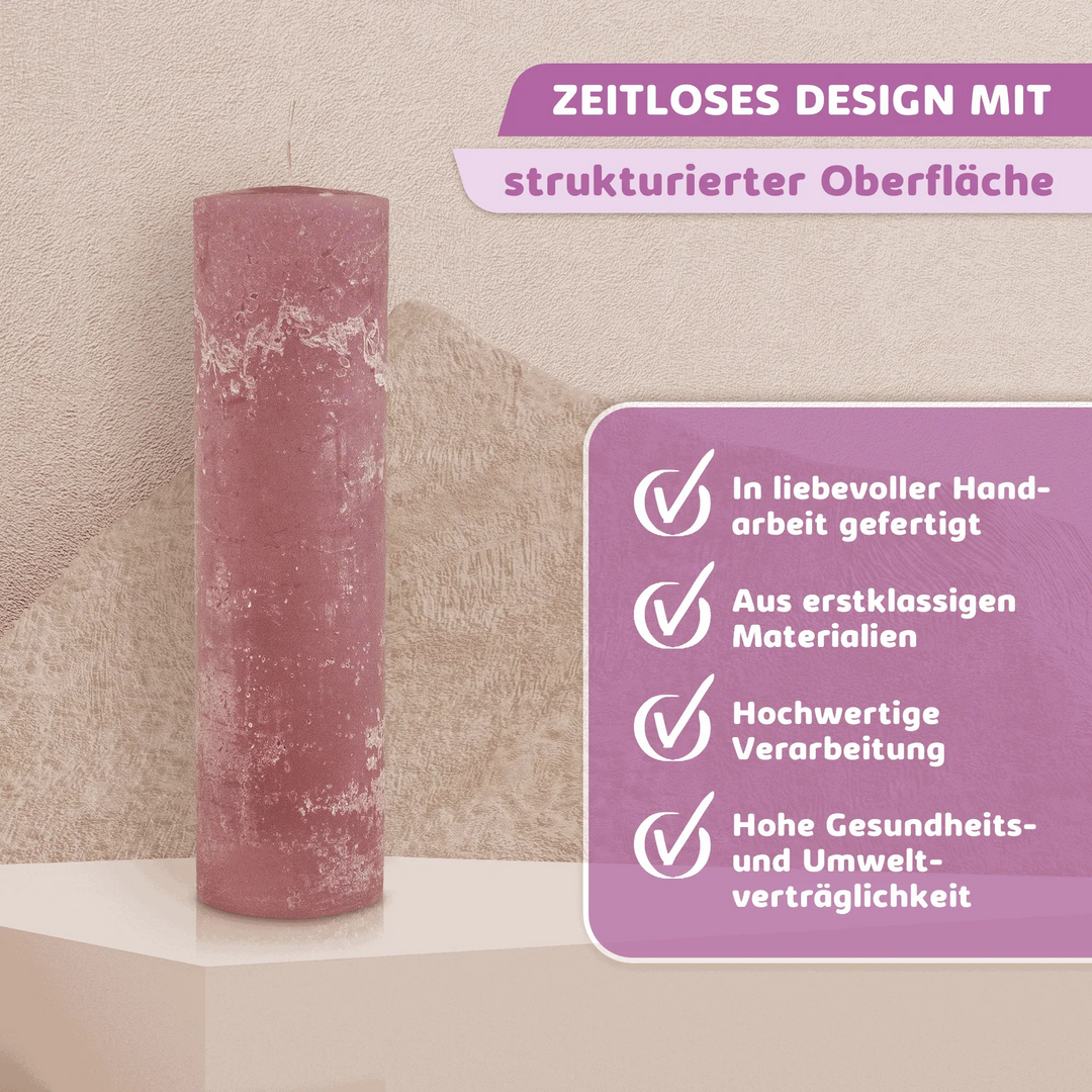 Rustic Stumpenkerze-Rohling - Zur Deko oder zum Basteln - WikaKerzen