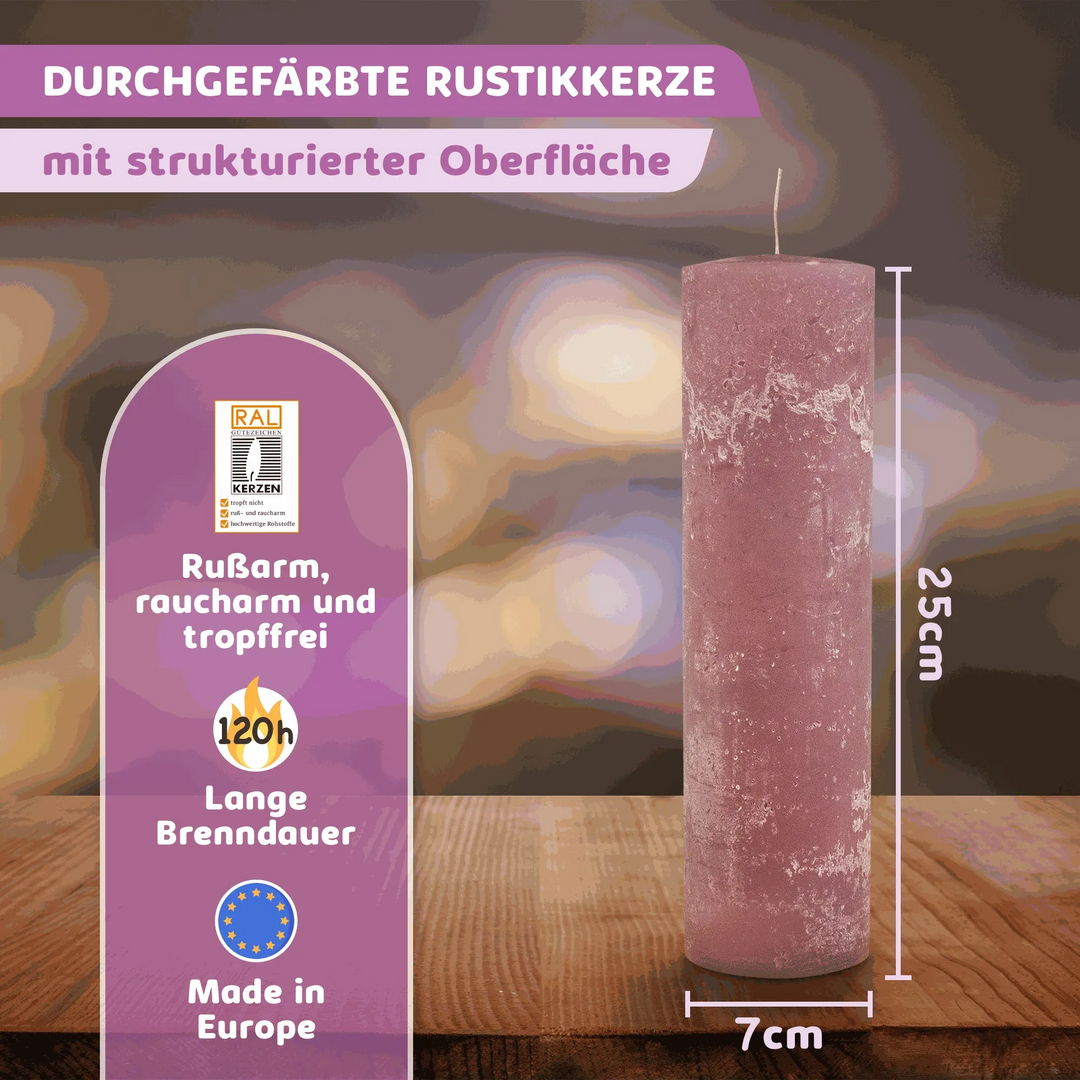Rustic Stumpenkerze-Rohling - Zur Deko oder zum Basteln - WikaKerzen