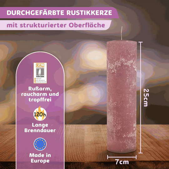 Rustic Stumpenkerze-Rohling - Zur Deko oder zum Basteln - WikaKerzen