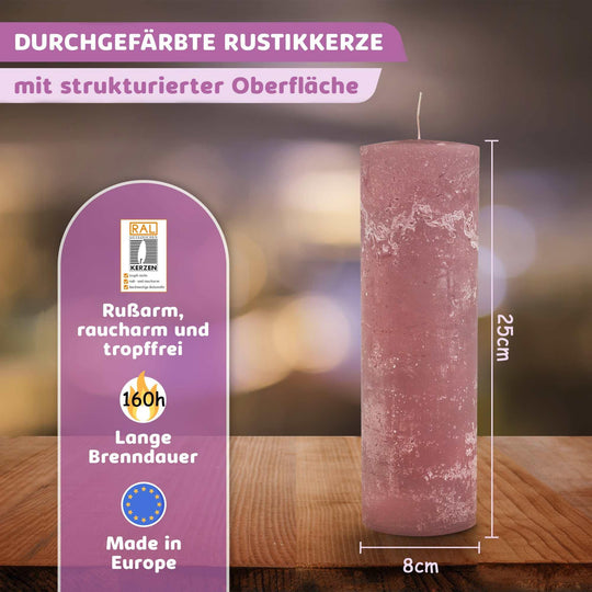 Rustic Stumpenkerze-Rohling - Zur Deko oder zum Basteln - WikaKerzen