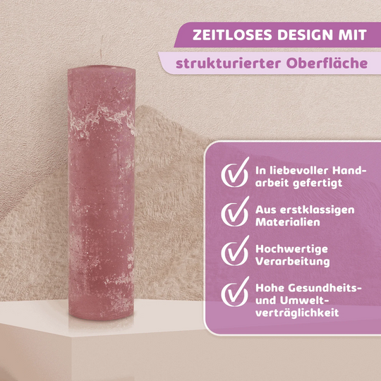 Rustic Stumpenkerze-Rohling - Zur Deko oder zum Basteln - WikaKerzen