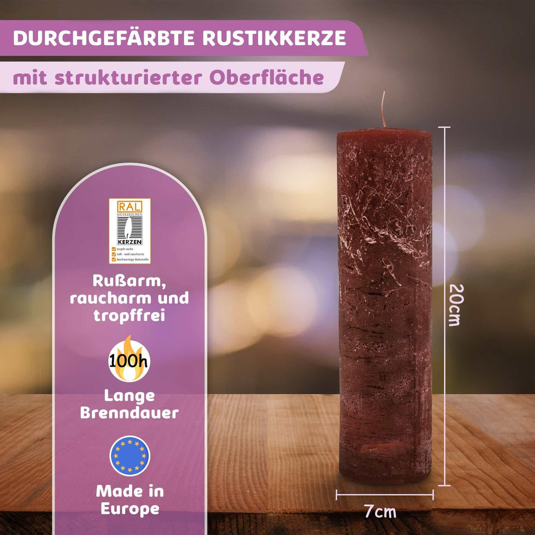 Rustic Stumpenkerze-Rohling - Zur Deko oder zum Basteln - WikaKerzen