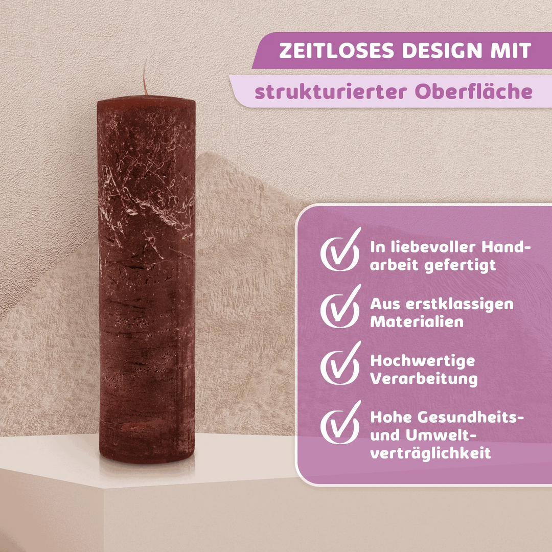 Rustic Stumpenkerze-Rohling - Zur Deko oder zum Basteln - WikaKerzen