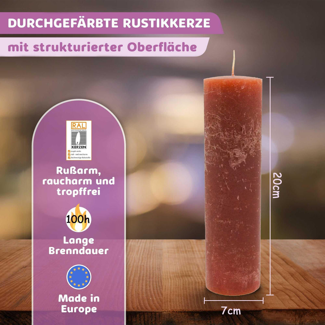 Rustic Stumpenkerze-Rohling - Zur Deko oder zum Basteln - WikaKerzen