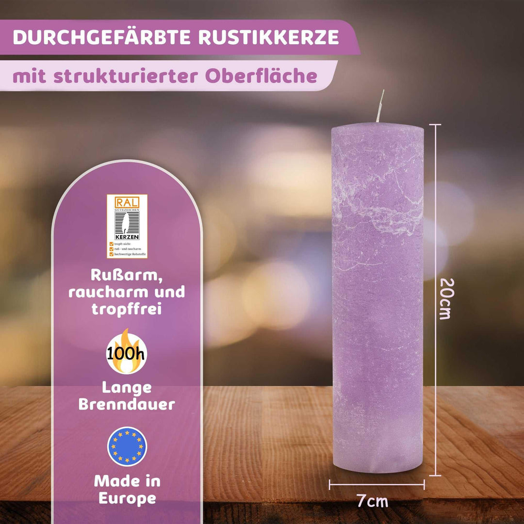 Rustic Stumpenkerze-Rohling - Zur Deko oder zum Basteln - WikaKerzen