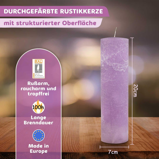 Rustic Stumpenkerze-Rohling - Zur Deko oder zum Basteln - WikaKerzen