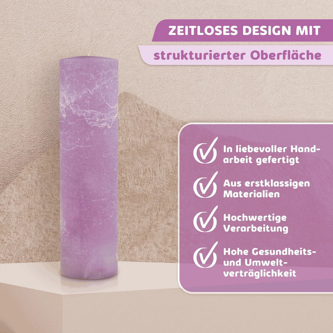 Rustic Stumpenkerze-Rohling - Zur Deko oder zum Basteln - WikaKerzen