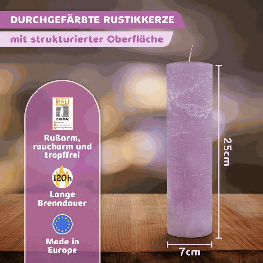 Rustic Stumpenkerze-Rohling - Zur Deko oder zum Basteln - WikaKerzen