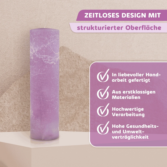 Rustic Stumpenkerze-Rohling - Zur Deko oder zum Basteln - WikaKerzen