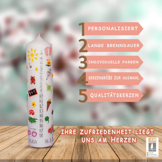 Lebenslicht, Geburtskerze, Lebenskerze Nr. 5 - WikaKerzen