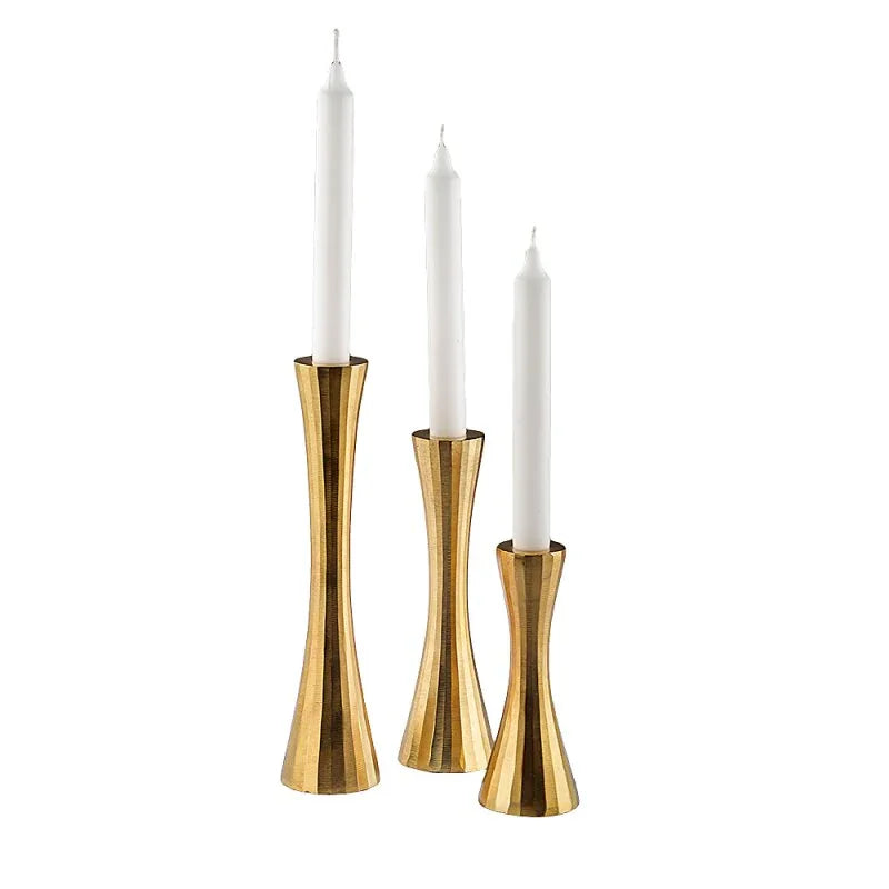 Goldfarbenener Leuchter H 24 cm - WikaKerzen
