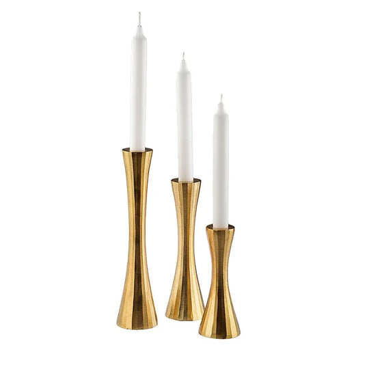 Goldfarbenener Leuchter H 24 cm - WikaKerzen