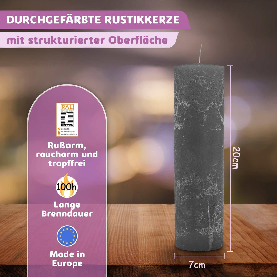Rustic Stumpenkerze-Rohling - Zur Deko oder zum Basteln - WikaKerzen