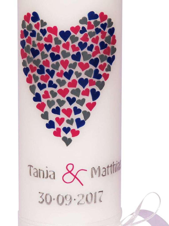 Hochzeitskerze Traukerze Brautkerze Herz 1 - WikaKerzen
